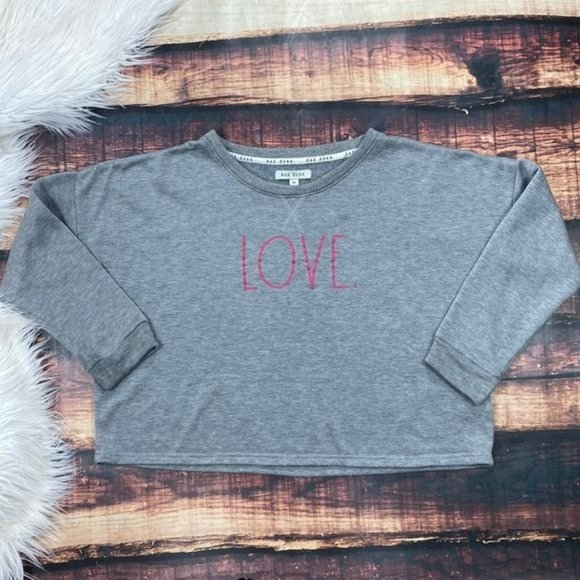 Rae Dunn Tops - RELISTED  Rae Dunn Love Long Sleeve Shirt Grey